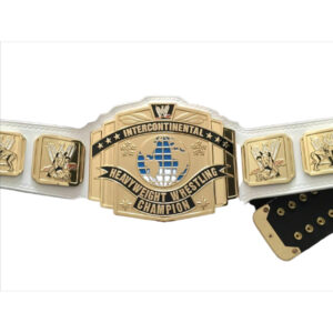 WWF INTERCONTINENTAL WHITE Zinc Championship Title Belt - Image 1
