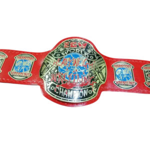 ECW WORLD HEAVYWEIGHT RED Brass Championship Belt - Image 3