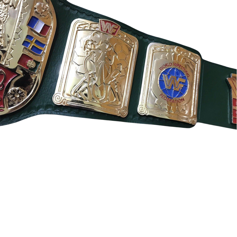 WWF EUROPEAN BLOCK LOGO 24K GOLD CHAMPIONSHIP TITLE BELT - Image 3