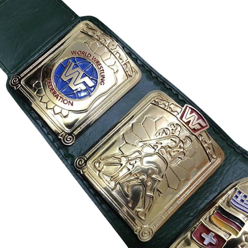 WWF EUROPEAN BLOCK LOGO 24K GOLD CHAMPIONSHIP TITLE BELT - Image 4