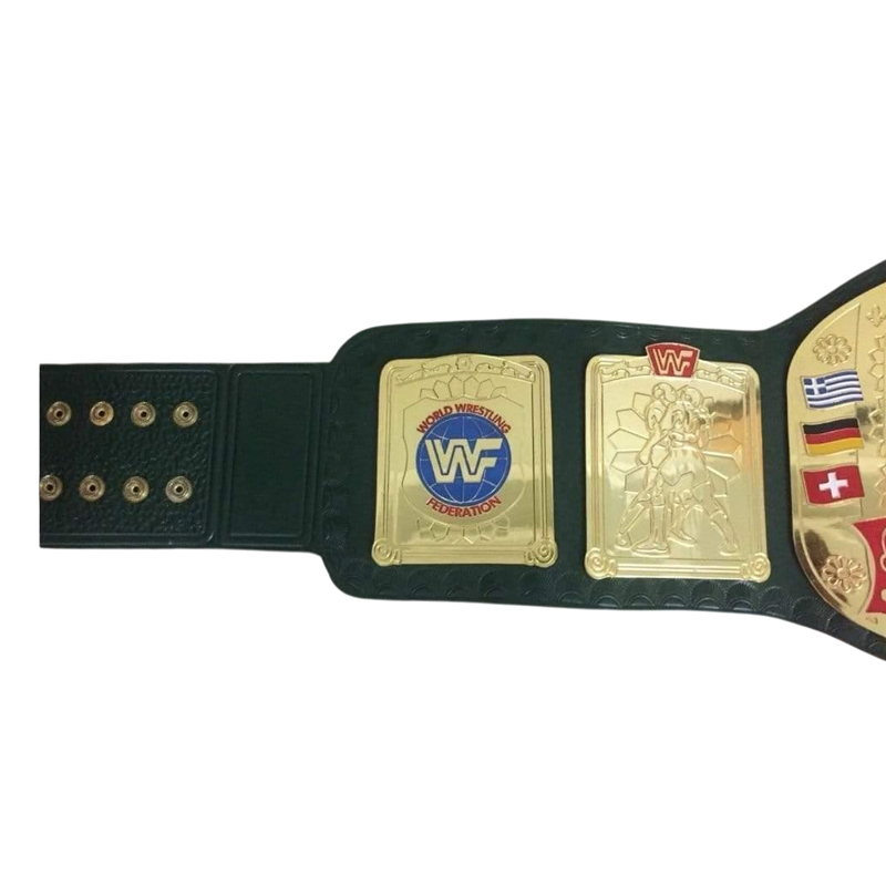 WWF EUROPEAN BLOCK LOGO Brass Championship Title Belt - Image 4