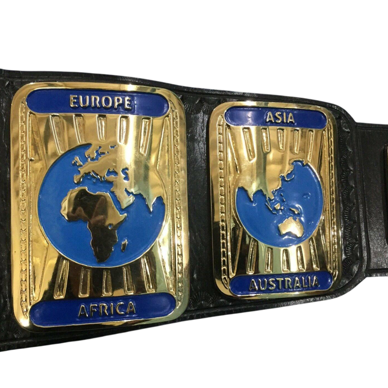 WWF INTERCONTINENTAL OVAL 24K GOLD Championship Belt - Image 4
